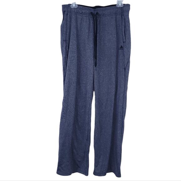Adidas Climawarm Track Pants Large Grey Women Fleece Interior Elastic Waist - Picture 1 of 5
